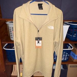 The North Face Men's Zip-Up Sweater in Cream
